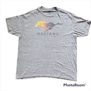 Ford Mustangs Mens 2X Graphic T Shirt faded Gray Horse Logo Since 1964 Design.